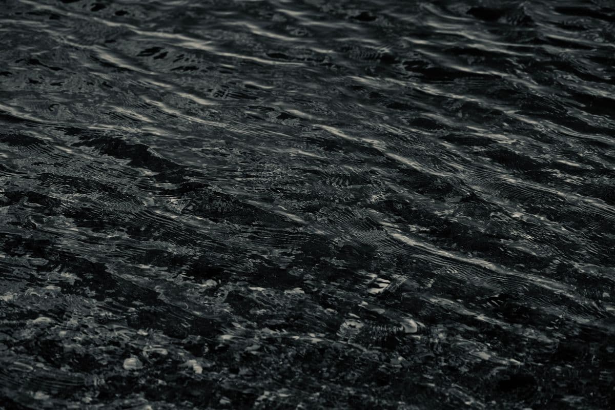 Grey water rippling on the valley floor